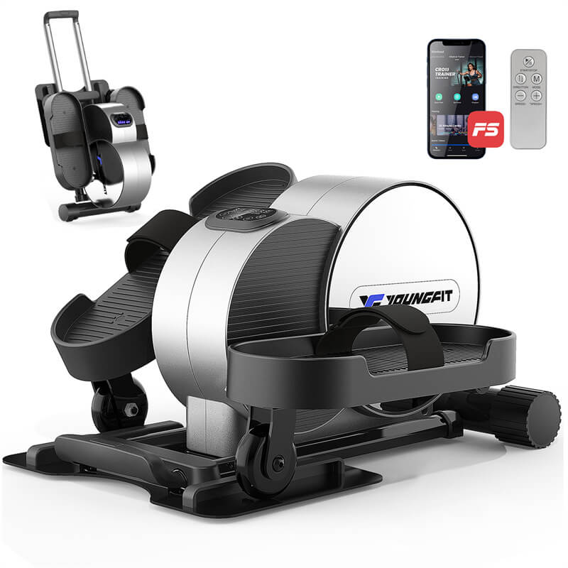 YOUNGFIT Under Desk Elliptical Machine with Extendable