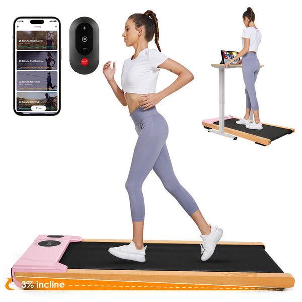 Walking Pad Treadmill with Wooden Design K5986