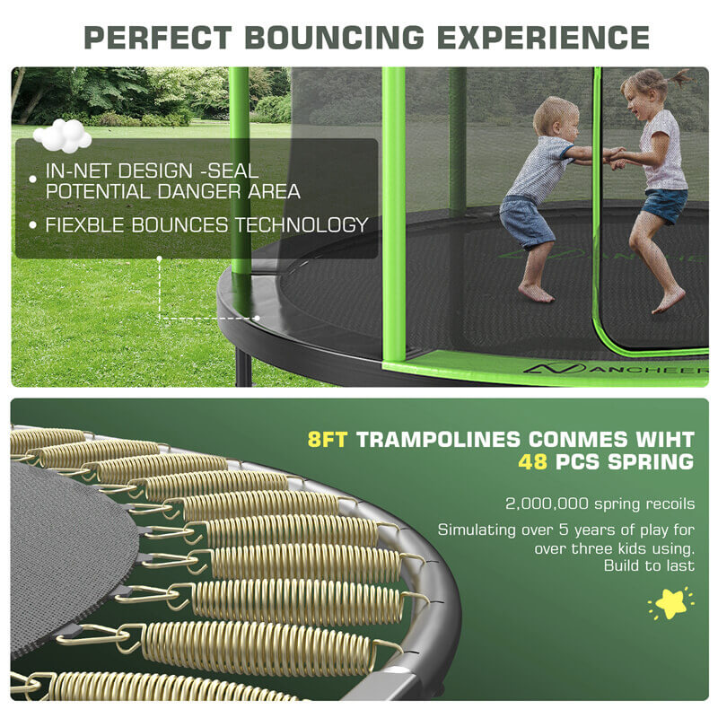 ANCHEER Recreational Trampoline with Enclosure A5988