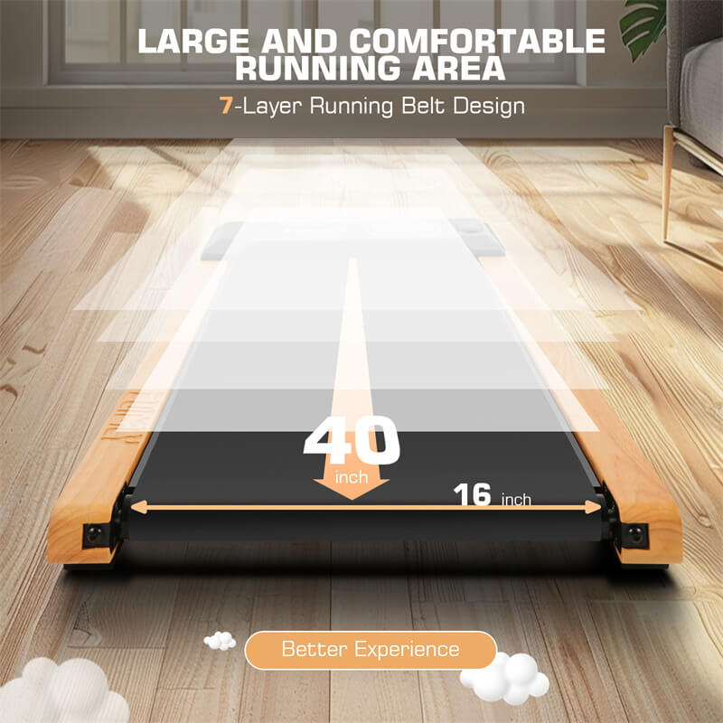 Walking Pad Treadmill with Wooden Design F5986