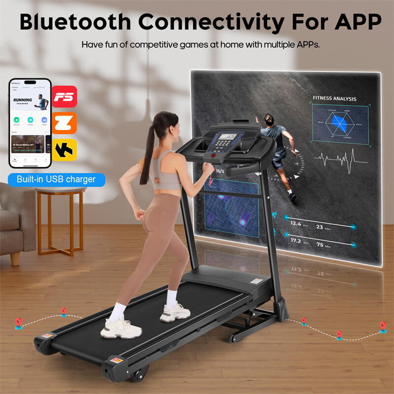 Automatic incline treadmill with USB Port A5570