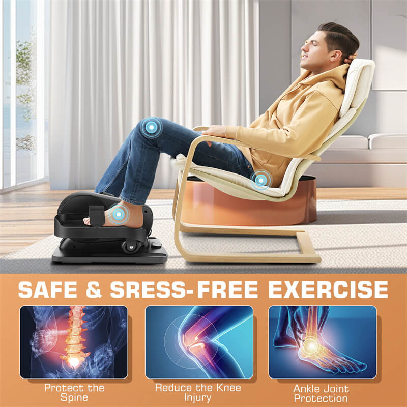 Under-desk elliptical machine can protect your spine, knees, ankles