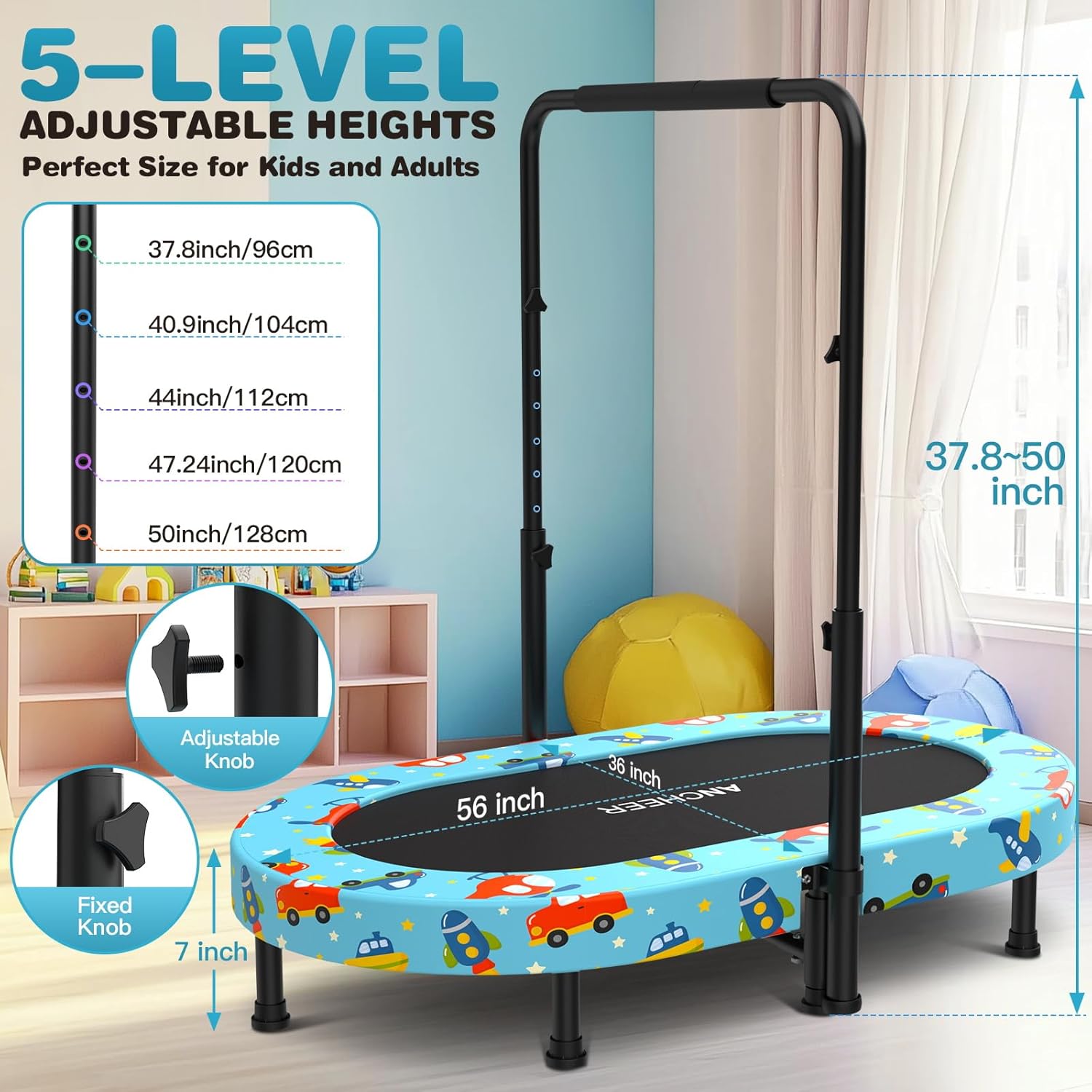 ANCHEER Foldable Rebounder Trampoline for kids & adults A5144