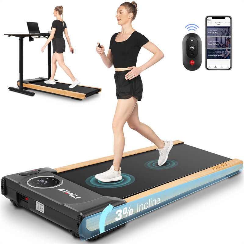 Walking Pad Treadmill with Wooden Design F5986
