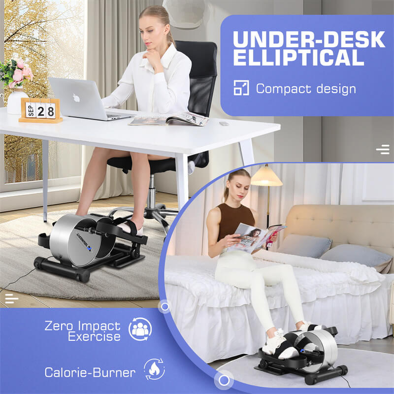 compact under-desk elliptical for home use and office