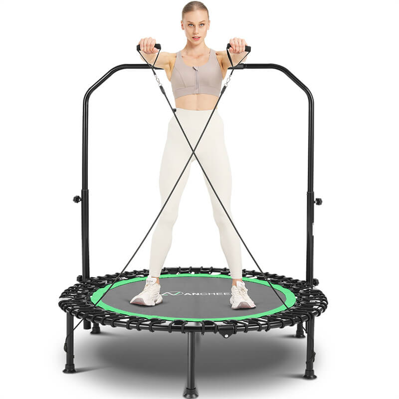 ANCHEER 40" Foldable Trampoline with Adjustable Foam Handle A4875