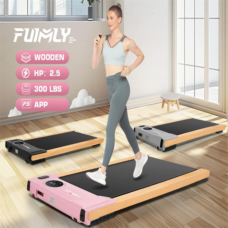 Walking Pad Treadmill with Wooden Design F5986