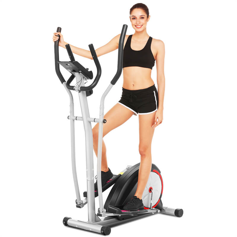 ANCHEER Magnetic Elliptical Machines, with Pulse Rate Grips and LCD Monitor A5417